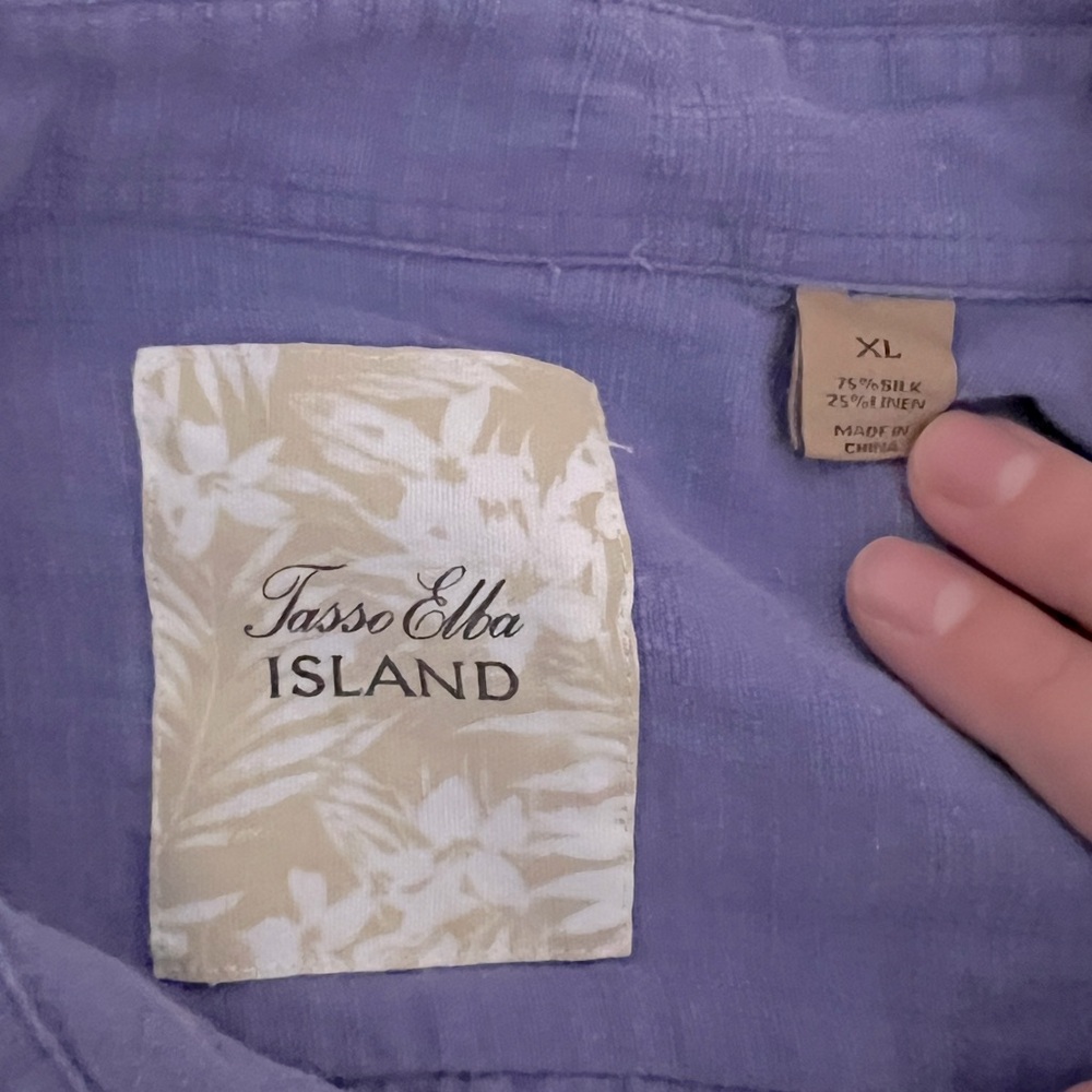 Tasso Elba “Island” silk and linen shirt - Picture 3 of 4